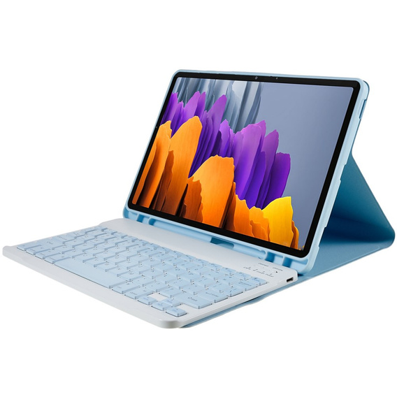 Carcasă + tastatură Samsung Galaxy Tab S7 T870/T875 / S8, Pen Slot, albastru
