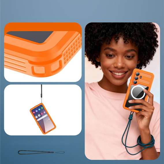 Husă impermeabilă REDPEPPER pentru Samsung Galaxy S26, portocaliu