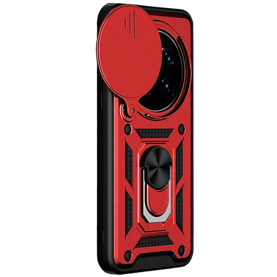 Husă blindată pentru Honor Magic 7 Pro, CamShield Slide, roșu