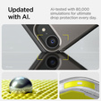 Carcasa Spigen pentru iPhone 16E, Tough Armor Mag MagSafe, gri + 9H Tempered Glass