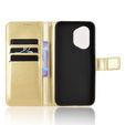 Cu clapetă pentru Honor 400 5G, Crazy Horse Wallet, de aur