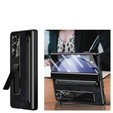 Husă din piele Leather+PC cu suport, sticlă și stylus pentru Samsung Galaxy Z Fold6 5G