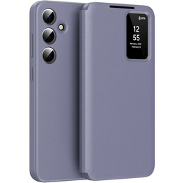 Husă cu clapetă pentru Samsung Galaxy S25+ Plus, Smart View Wallet, violet