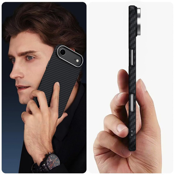 BENKS Kevlar Armor PRO Carbon Fiber 600D A068 caz pentru MagSafe pentru iPhone Air