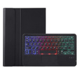 Husă cu tastatură bluetooth touchpad iluminată pentru iPad 10.9" 2022 (10 gen.), negru