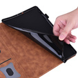 Husă pentru Xiaomi Redmi Pad Pro / Xiaomi Poco Pad, Classic, cu spațiu pentru stylus, maro