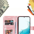 Cu clapetă pentru Samsung Galaxy A54 5G, Mandala Flower, roz rose gold