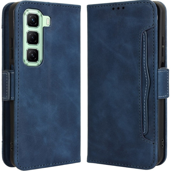 Cu clapetă pentru Infinix Hot 50 4G, Card Slot, albastru închis