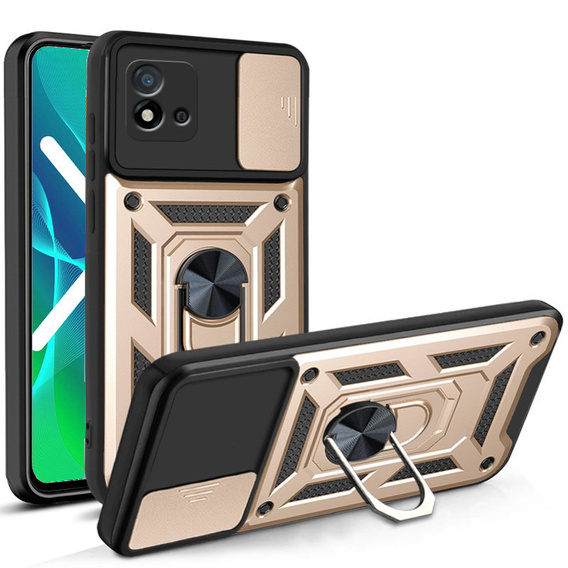 Husă blindată pentru Realme C11 2021, CamShield Slide, de aur