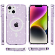Huse pentru iPhone 14, Dropproof MagSafe Glitter, violet