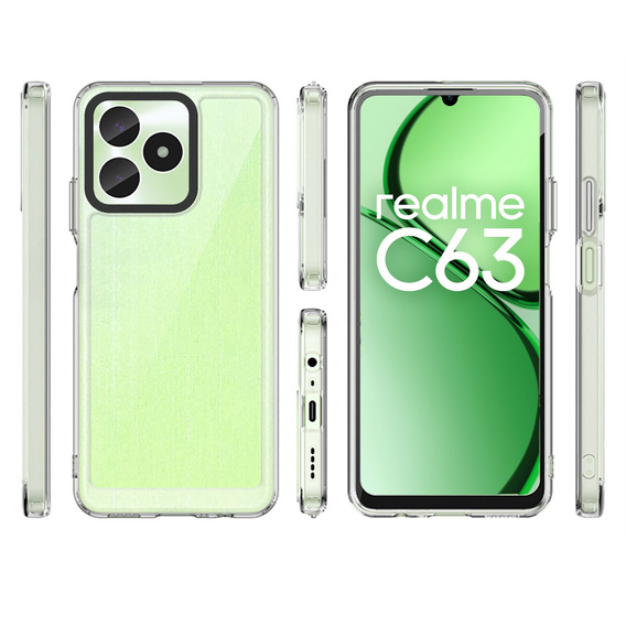 Huse pentru Realme C63, Fusion Hybrid, transparentă