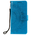 Cu clapetă pentru Xiaomi Redmi 10, Mandala, albastru