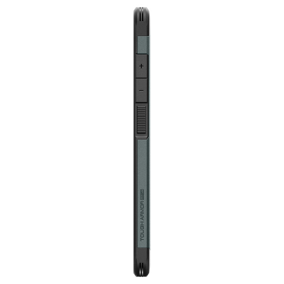 Carcasa Spigen pentru Samsung Galaxy S25 Ultra, Tough Armor Mag MagSafe, verde + 9H Tempered Glass