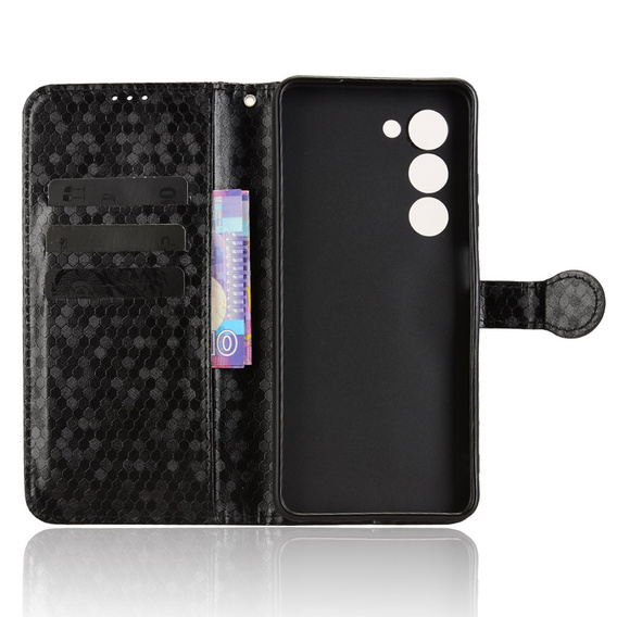 Husa cu clapetă pentru Oppo A5 5G / A5m, Wallet Rhombus, negru