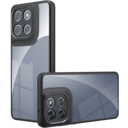 Carcasă pentru Xiaomi Redmi 15 5G / 4G, cu protecție pentru cameră, transparentă cu laturi negre