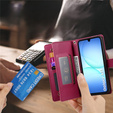 Wallet Zipper Pocket flip caz pentru Samsung Galaxy A17 5G, Wallet Zipper Pocket, roșu