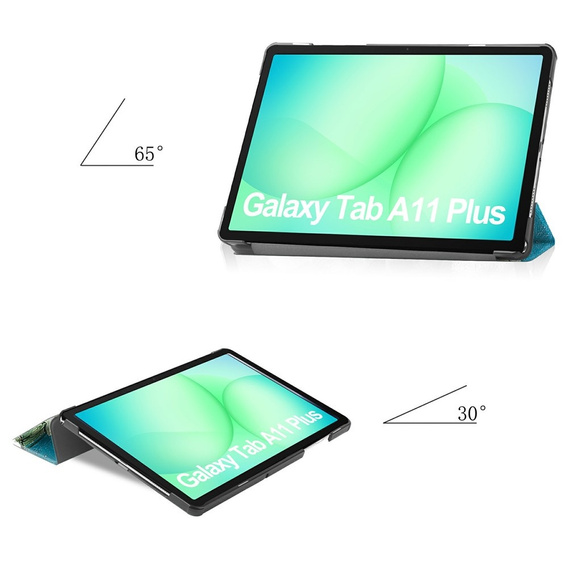 Husă inteligentă cu imprimeu pentru Samsung Galaxy Tab A11+/A9+