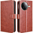 Cu clapetă pentru Xiaomi Poco F7 Ultra, Crazy Horse Wallet, maro