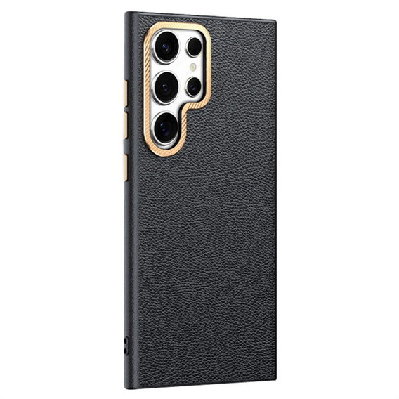 Husă din piele pentru Samsung Galaxy S25 Ultra, leather hybrid, negru
