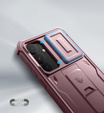 Husă blindată pentru Samsung Galaxy S25+ Plus, Dexnor Full Body (Two Frames), roz