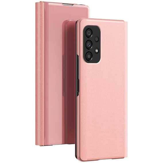 Huse pentru Samsung Galaxy A13 4G, Clear View, roz rose gold