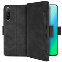 Cu clapetă pentru Sony Xperia 10 IV, Card Slot, negru