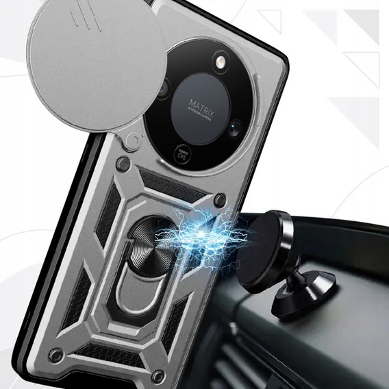 Husă blindată CamShield Slide cu capac pentru cameră și inel pentru Honor Magic 8 Lite