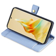 Cu clapetă pentru Oppo A78 4G, Wallet Zipper Pocket, albastru