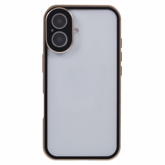 Husa pentru iPhone 16, Magnetic Dual Glass, de aur