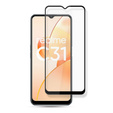 Mocolo Full Glue sticlă călită pentru Realme C31, cadru negru