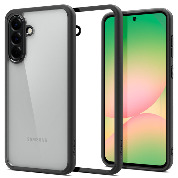 Carcasa Spigen pentru Samsung Galaxy A56 5G, Ultra Hybrid, negru / mat + sticlă temperată 9H