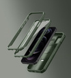 Husă blindată pentru iPhone 12 / iPhone 12 Pro, Dexnor CamProtect MagSafe, verde (Două rame)