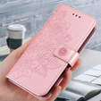Cu clapetă pentru Samsung Galaxy A54 5G, Mandala Flower, roz rose gold