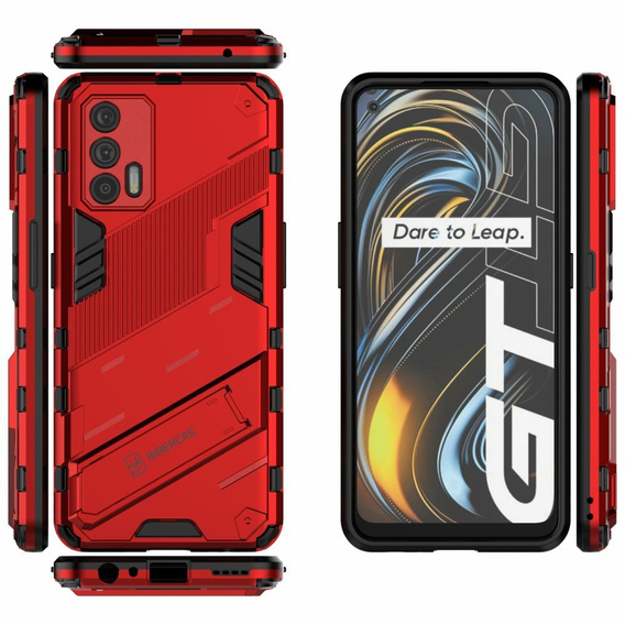 Husa pentru Realme GT 5G, Military kickstand, albastru