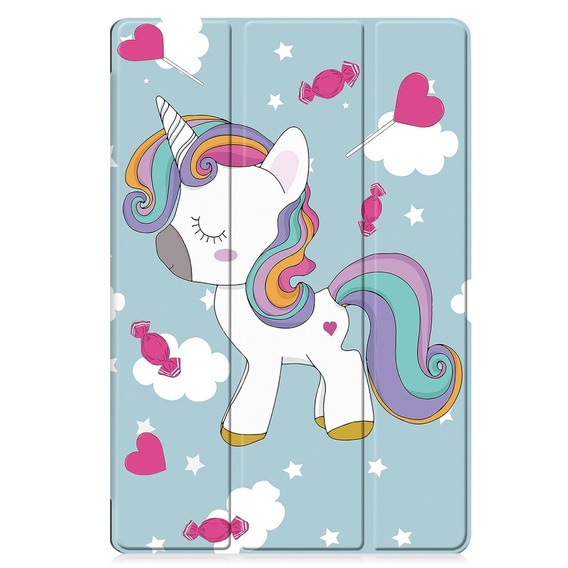 Husă pentru Samsung Galaxy Tab S10 Lite / S10 FE / S9 FE, cu clapetă, unicorn