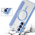 Husă RFID Wallet MagSafe Flip cu protecție pentru cameră pentru Samsung Galaxy S26 Plus, albastră