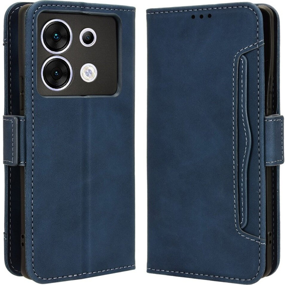 Cu clapetă pentru Infinix Zero 30 5G, Card Slot, albastru închis