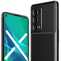 Huse pentru Oppo Reno6 Pro 5G / Pro+ 5G, Carbon Gel, negru