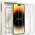 2x sticlă călită pentru iPhone 14 Pro Max, ERBORD 9H Hard Glass pe ecran