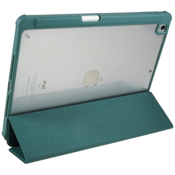 Husă pentru iPad 10.2 2021 / 2020 / 2019, Smartcase Hybrid, cu spațiu pentru stylus, verde închis