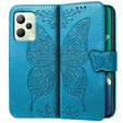 Cu clapetă pentru Realme C35, Butterfly, albastru