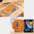 Husă pentru iPad 10.2 2021 / 2020 / 2019, Business Card and Pen Slot, maro