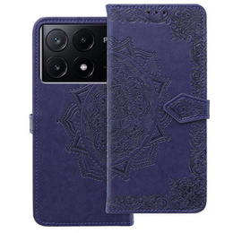 Cu clapetă pentru Xiaomi Poco X6 Pro 5G, Mandala, roz rose gold