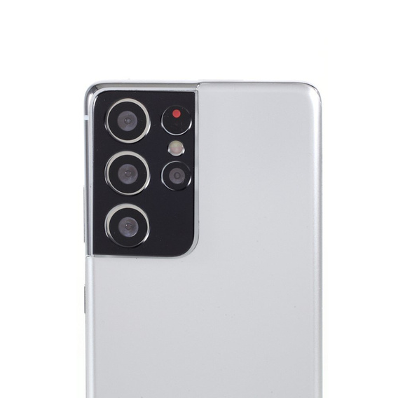 Capac metalic pentru camera foto pentru Samsung Galaxy S21 Ultra, albastru