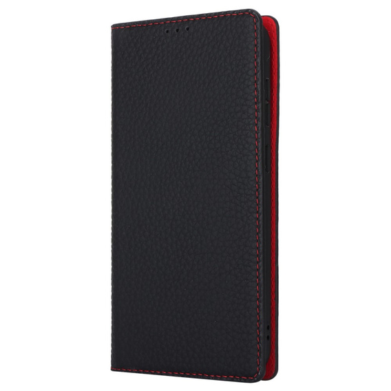 Cu clapetă pentru Samsung Galaxy A25 5G, Litchi Skin Grain, negru
