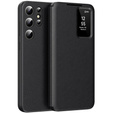 Husă cu clapetă pentru Samsung Galaxy S23 Ultra, Smart View Wallet, negru