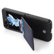 Carcasă pentru Samsung Galaxy Z Flip7 FE / Z Flip6, Card Slot Ring Case, negru