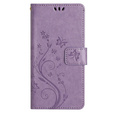Cu clapetă pentru Samsung Galaxy A55 5G, Wallet, Butterfly, violet