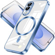 Husă pentru Samsung Galaxy S25 Edge, Electro MagSafe, albastru + Sticlă pentru ecran