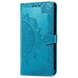 Cu clapetă pentru Oppo A40 / Oppo A40m, Mandala, albastru